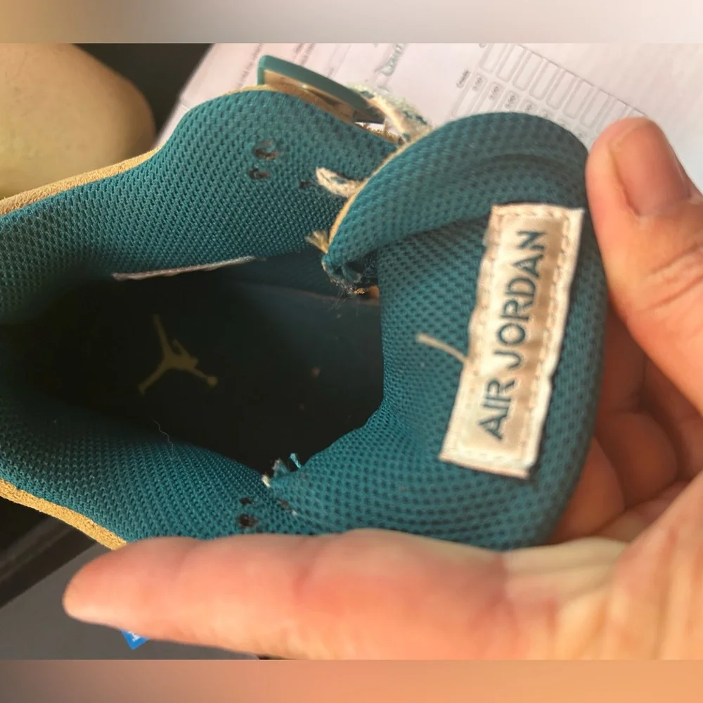 Nike Jordan Kids' Brown and Teal Retro Sneakers